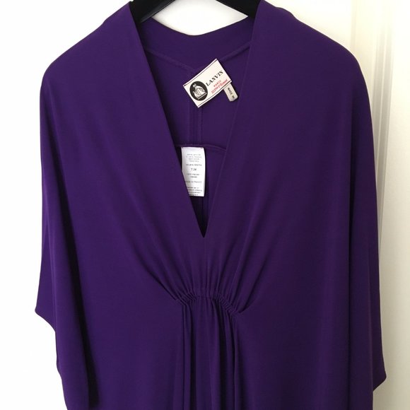 Vibrant violet Lanvin dress, FR34 (flexible), NWT - Picture 8 of 12